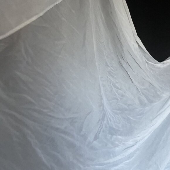 White Sheer Lightweight Fabric Drape Scarf Shawl curtain style light - Picture 2 of 6